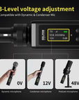UHF Wireless XLR Transmitter and Receiver, 150 ft Range, Plug-on Wireless Microphone Adapter for Dynamic & Condenser Mic, Auto Channel Scanning, Compatible with Audio Mixer, PA System, F20