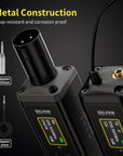 UHF Wireless Guitar System with Antenna,260FT Range,32 Channels,Dual Volume Control,Rechargeable Audio XLR Wireless Guitar Transmitter Receiver for Guitar Bass Electric Instruments, F40