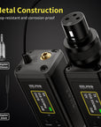 UHF Wireless in Ear Monitor System, 260 FT Range, Low Latency IEM System with 26 Channels, Dual Volume Control, Auto Pairing, Beltpack Transmitter & Receiver for Musicians, Band Rehearsal, F10