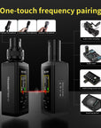 UHF Wireless XLR Transmitter and Receiver, 150 ft Range, Plug-on Wireless Microphone Adapter for Dynamic & Condenser Mic, Auto Channel Scanning, Compatible with Audio Mixer, PA System, F20