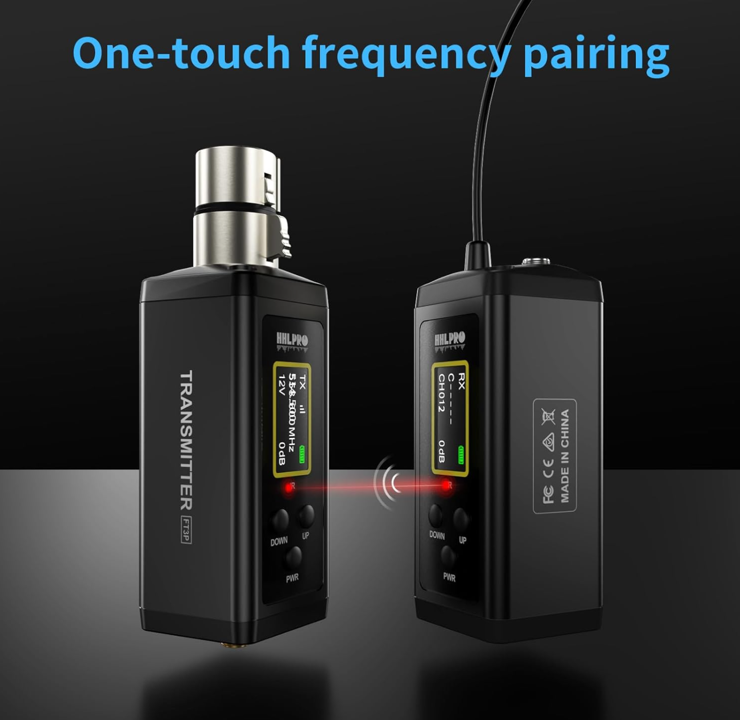 UHF Wireless in Ear Monitor System with Antenna, 902-927MHz, 50 Channel IEM System, 260 FT Range, Beltpack Transmitter Receiver, in-Ear Monitoring for Church, Live Performance, Rehearsal, F10P