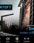 UHF Wireless XLR Transmitter and Receiver with Dual Antennas, 902-927MHz, 470ft Range, 50 Channels, Auto-Scan, Wireless Mic Adapter for Audio Mixer, Sound Field Test, Acoustic Measurement, F30P